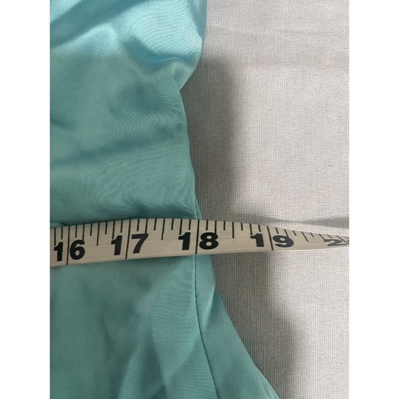 NWT Wild Fable Women's Aqua Blue Satin Slip Dress Sleeveless Size Large - Picture 7 of 12